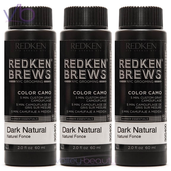 Redken Brews For Men 5 Minute Color Camo, Dark Natural (3x60ml)