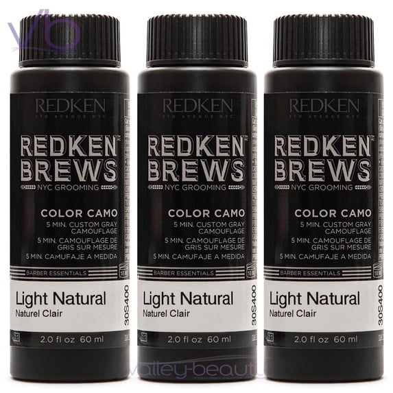 Redken Brews For Men 5 Minute Color Camo, Light Natural (3x60ml)