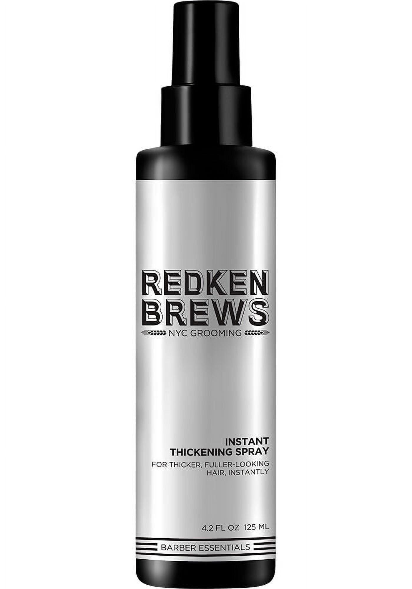 Redken, Brews Instant Thickening Spray, 4.2 oz for Fine, Thin Hair