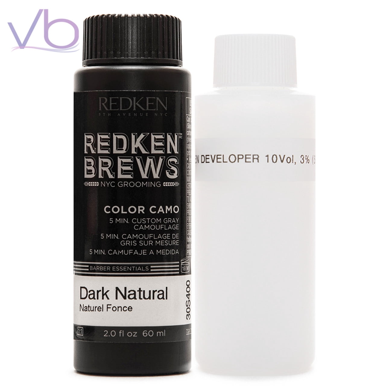 Redken 5m Color Redken Brews for Men 5 Minute Color Camo with Developer, Dark Natural ...