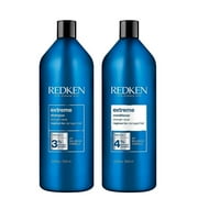 Redken Extreme Strength Repairing Shampoo & Conditioner Set for Damaged Hair, 33.8 oz Each