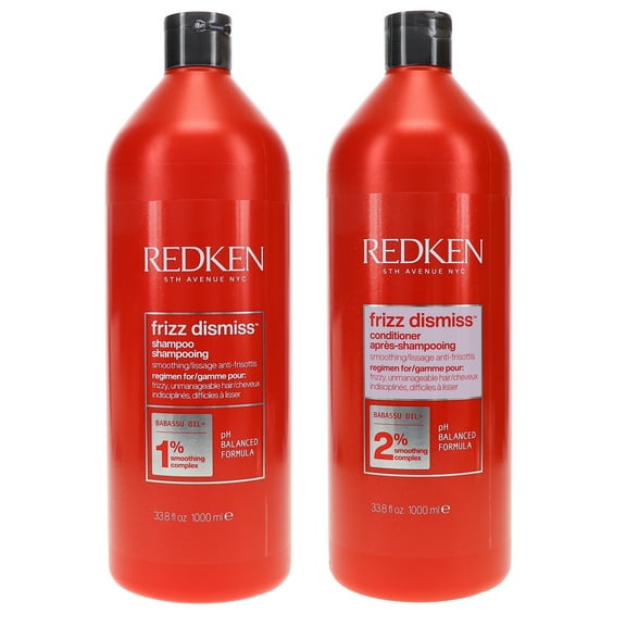 Redken Frizz Dismiss Shampoo and Conditioner, 33.8 oz COMBO PACK