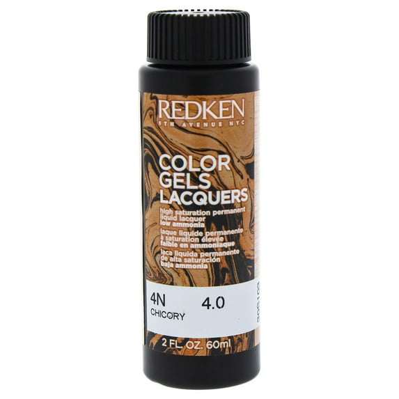 Redken Gels Lacquers Hair Color, 4N Chicory, 2 fl oz