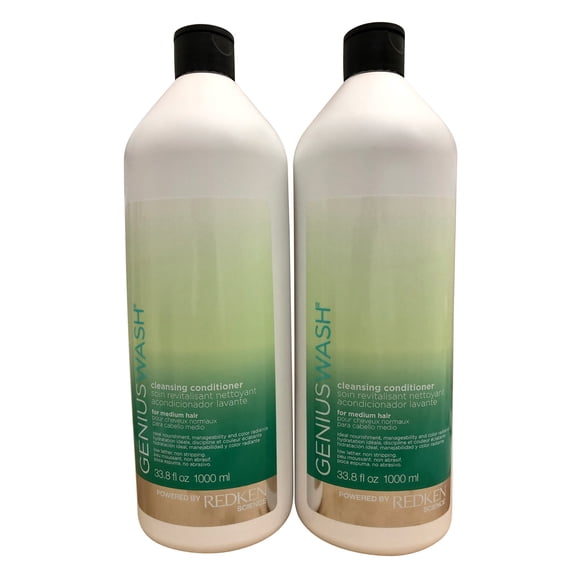 Redken Genius Wash Cleansing Conditioner Medium Hair DUO 33.8 oz Each