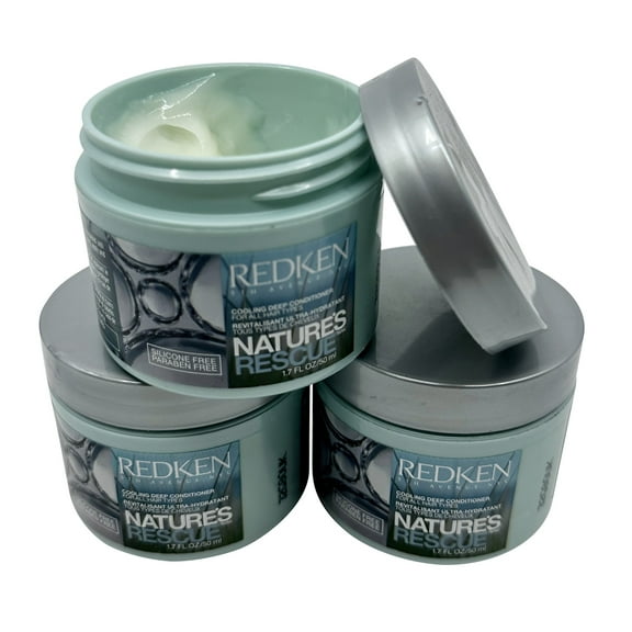 Redken Natures Rescue Cooling Deep Conditioner All Hair Types 1.7 oz Set of 3