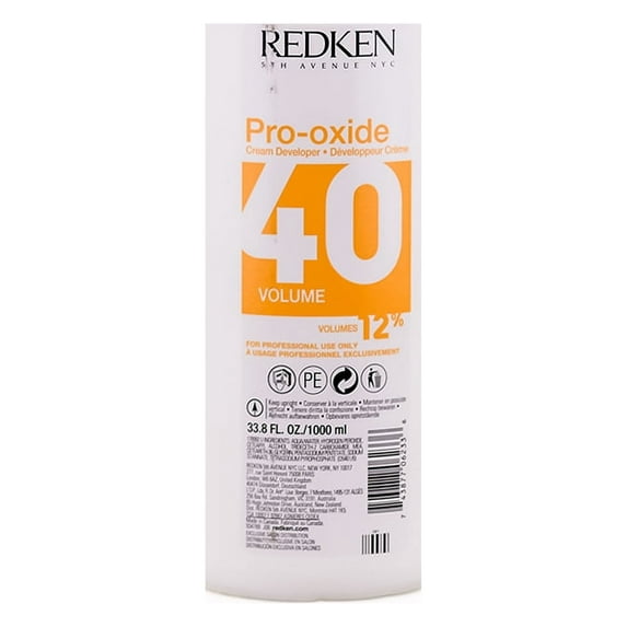 Redken Pro-Oxide Cream Developer, Hair Color,40 Volume 12%, 33.8 Oz