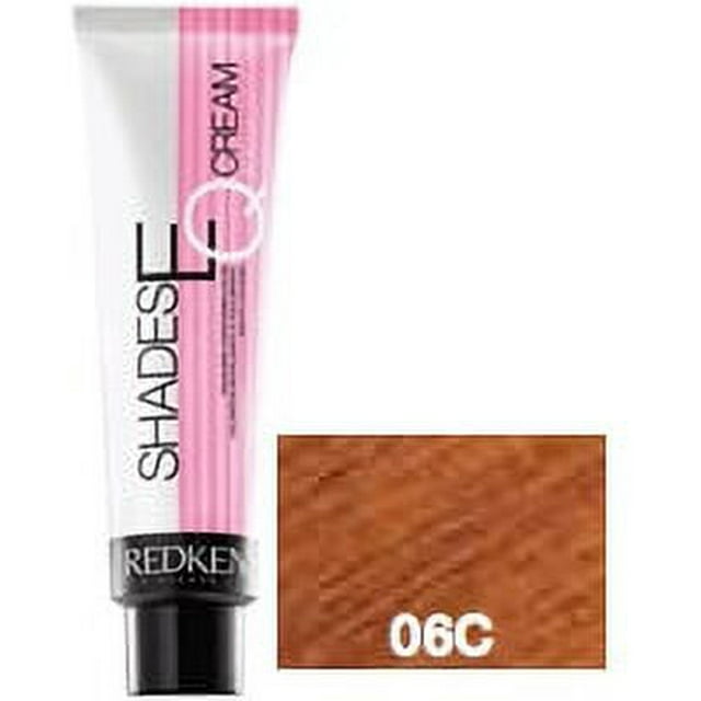 Redken Shades EQ Cream Hair Color - 06C Shiny Penny - Pack of 6 with Sleek Comb