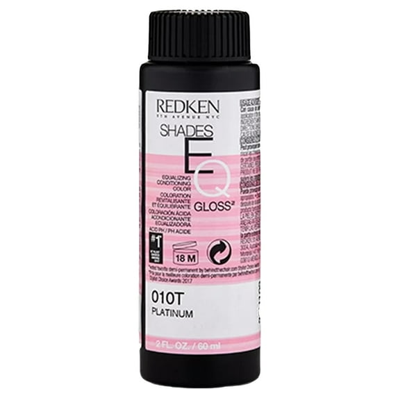 Redken Shades EQ Demi-Permanent Equalizing Conditioning Color Gloss, Ammonia-Free (010T (10T)- Platinum)