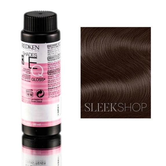 Redken Shades EQ Demi-Permanent Equalizing Conditioning Color Gloss, Ammonia-Free, Cool Ebony, 2 oz