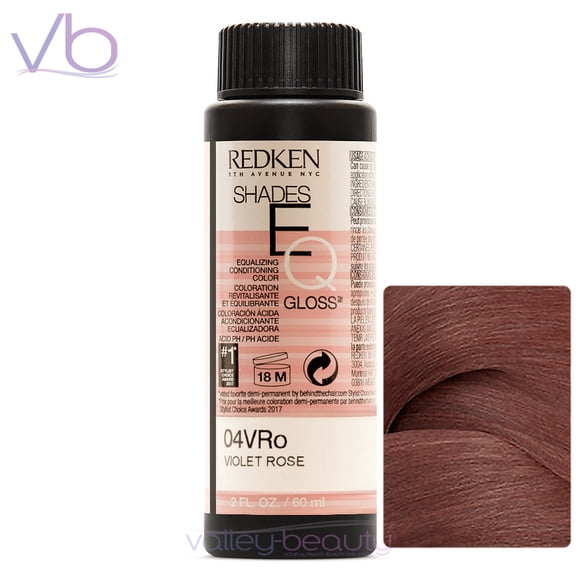 Redken Shades EQ Demi-Permanent Equalizing Conditioning Color Gloss, Ammonia-Free (04VRo (4VRo) - Violet Rose)