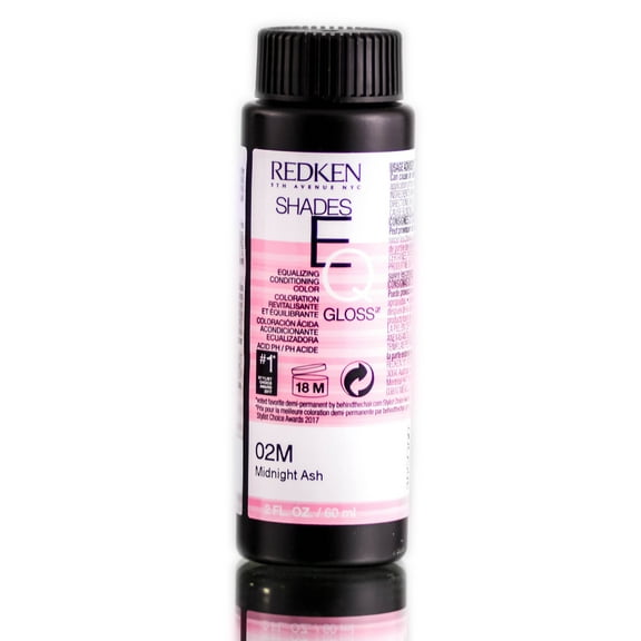Redken Shades EQ Equalizing Conditioning Color Gloss - 02M Midnight Ash - Pack of 1 with Sleek Comb