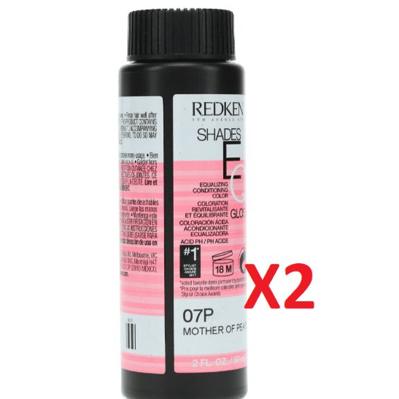 Redken Shades Eq Color Gloss 07P - Mother of Pearl 2 Oz Hair Color (Pack of 2)