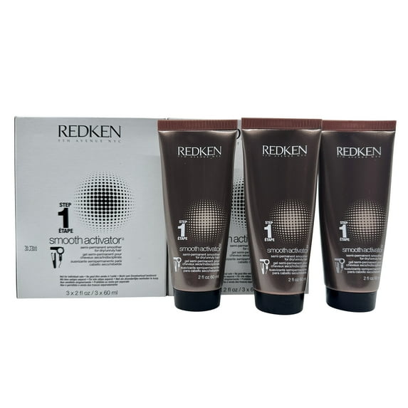 Redken Smooth Activator Step 1 Semi Permanent Smoother Dry & Unruly Hair 2 oz x 3 Box Set of 2 Boxes