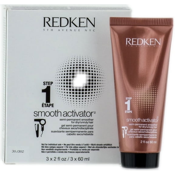 Step 1 Smooth Activator For Dry/Unruly Hair by Redken for Unisex - 3 Pc Kit 3 x 2 oz Step 1 Smooth A