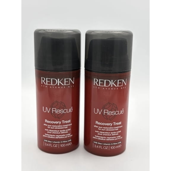 Redken UV Rescue Recovery Treat After Sun Restorative Treatment, 3.4 FL. OZ - 2 PACK