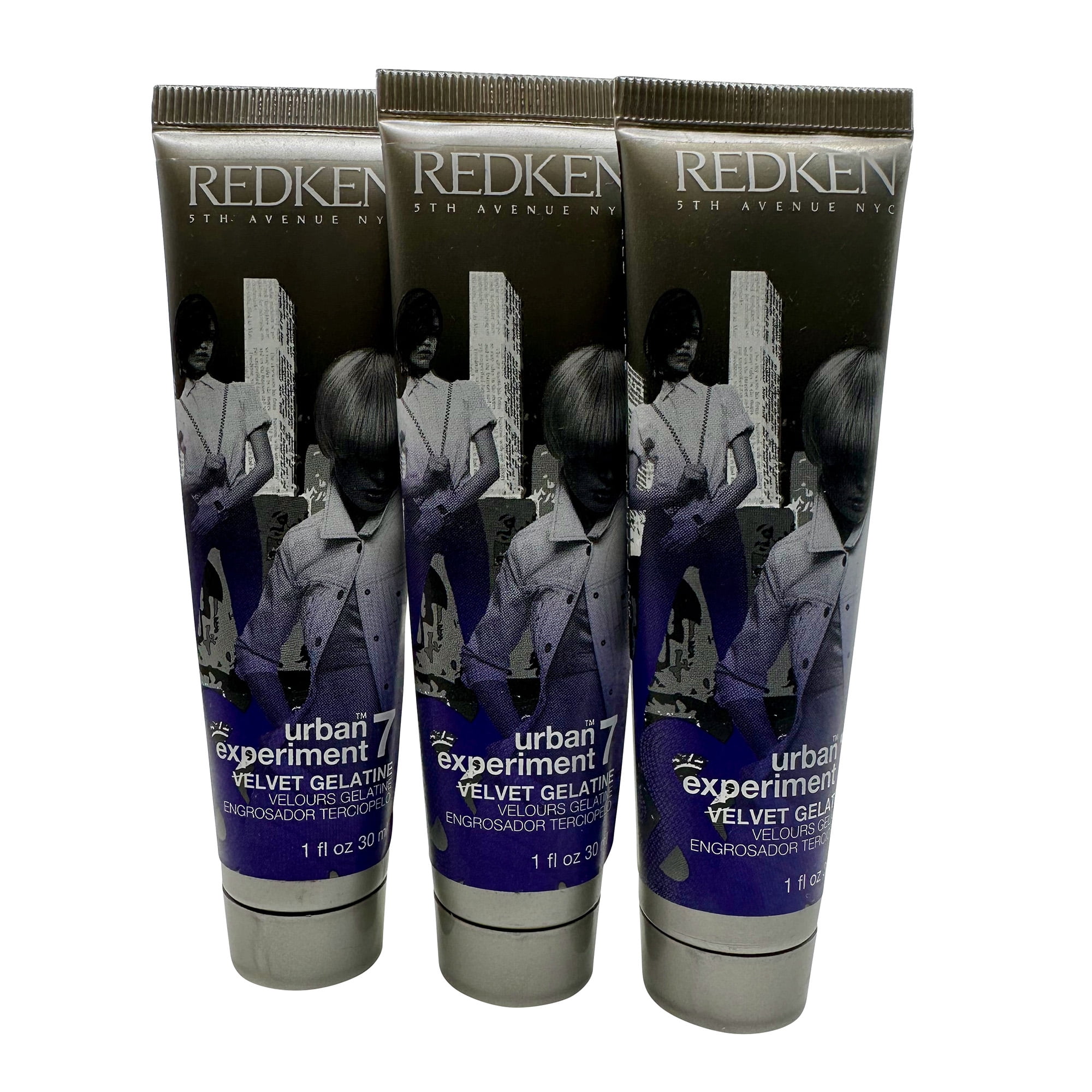 Redken Urban Experiment 7 Velvet Gelatine All Hair Types 1 oz Set of 3