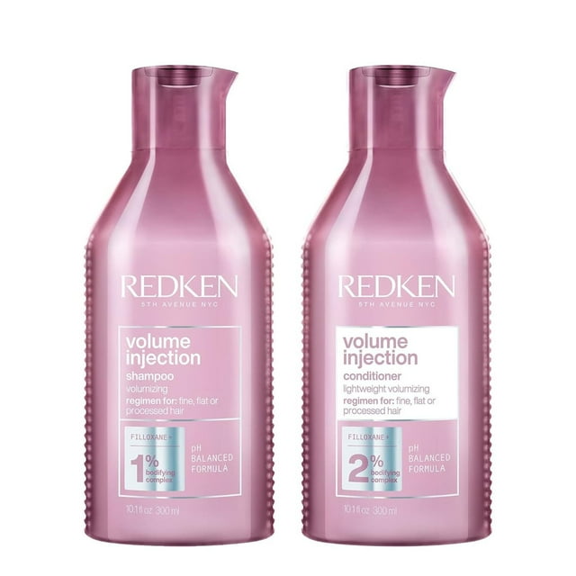 Redken Volume Injection Shampoo and Conditioner Set for Fine, Flat or