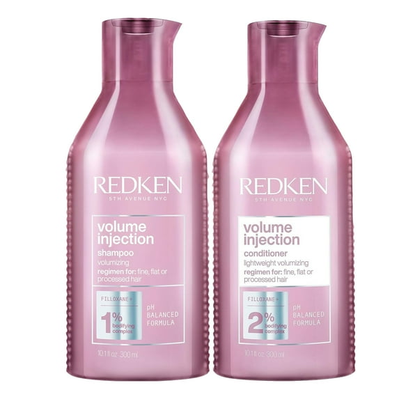 Redken Volume Injection Shampoo and Conditioner Set for Fine, Flat or Processed Hair 10.1 oz Each