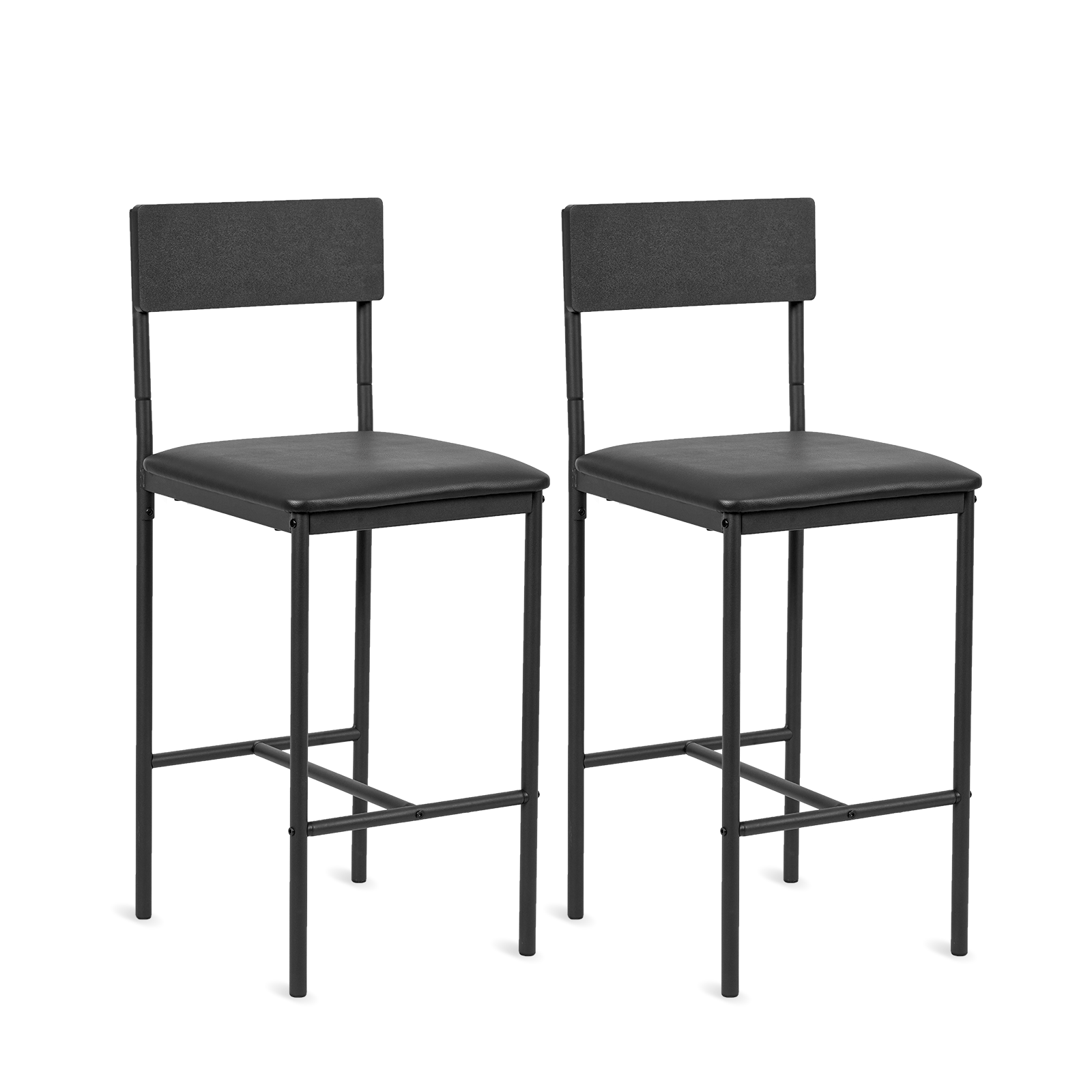 Redlife Bar Stools Set of 2 Counter Bar Chairs Height 25.5" Upholstered