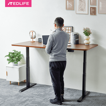 Redlife Electric Standing Desk Frame,Dual Motor Adjustable Height Standing Desk for Office Room