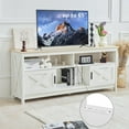 Redlife Farmhouse TV Console Entertainment Center with Power Outlets