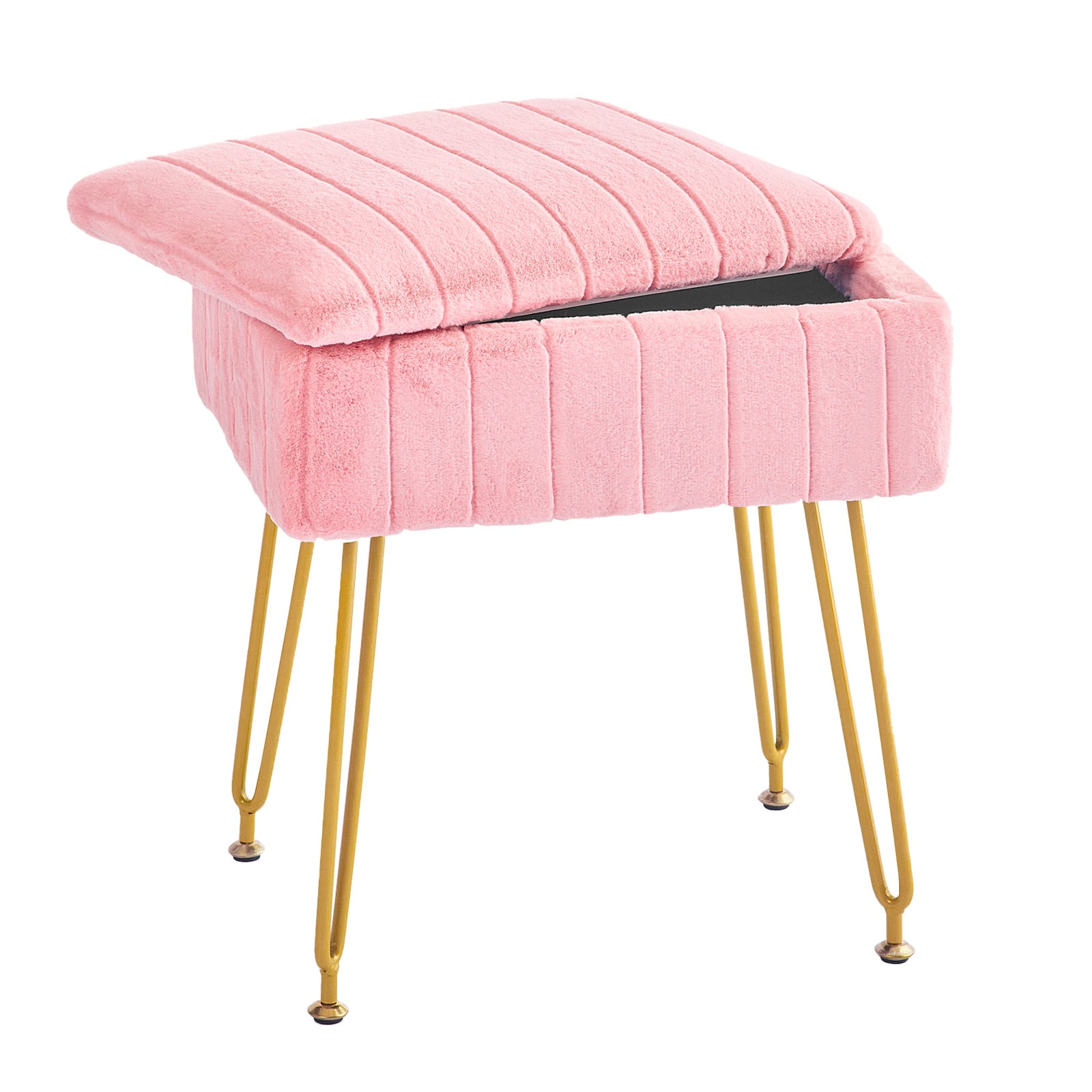 Redlife Vanity Stool Chair with Storage Faux Fur Comoros Ubuy
