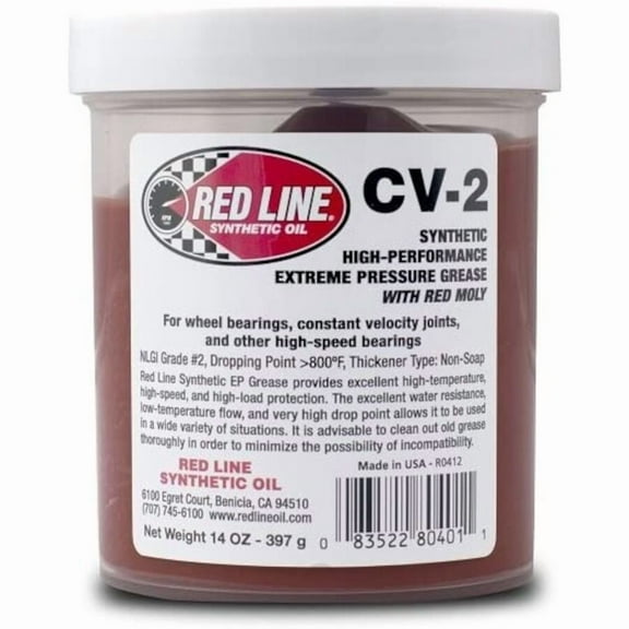 Redline 80401 Oil CV-2 Extreme Pressure Grease 14 oz Can