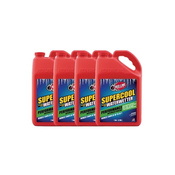 Red Line 81215 SuperCool Performance Antifreeze/Coolant, Ready to Use Formula - 1 Gallon (4 Pack)