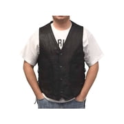 Redline Leather Mens Leather Side Laces Motorcycle Riding Vest M-2100 3XL
