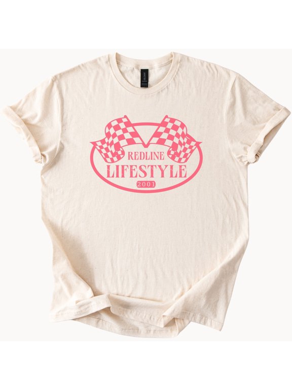 Redline Lifestyle Racing Checkered Flags Graphic T-Shirt