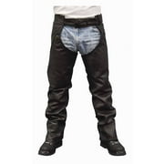 Redline Mens Classic Naked Leather Motorcycle Fully Lined Chaps M-1750 2XL