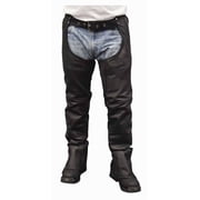 Redline Mens Classic Removable Liner Leather Motorcycle Chaps M-1650 XS