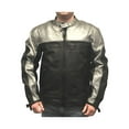 thumbnail image 1 of Redline Men's Racing Armor Premium Jacket, Two-Tone Leather M-RBR (Silver, XL), 1 of 4