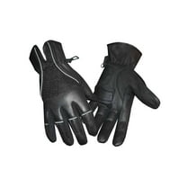 Redline Men's Vented Full-Finger Anti-Vibration Leather Gloves, Black G-047 (XS)
