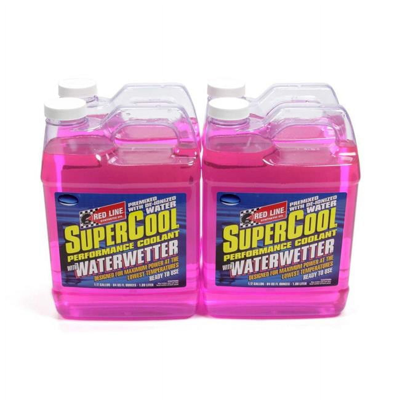 Redline Oil RED80225 Synthetic Oil Supercool with WaterWetter Antifreeze & Coolant Additive 0.5 gal - Set of 4