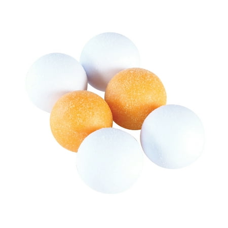 Redline Tournament-Size Accessory Foosballs for Any Foosball Table (6-Pack ? 4 White and 2 Orange)