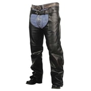 Redline Unisex Cut Heavy-Weight Buffalo Leather Motorcycle Chaps M-1600 S