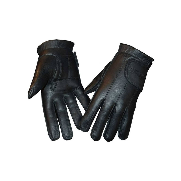Redline Women s Anti Vibration Full Finger Motorcycle Leather Gloves GL 055 S