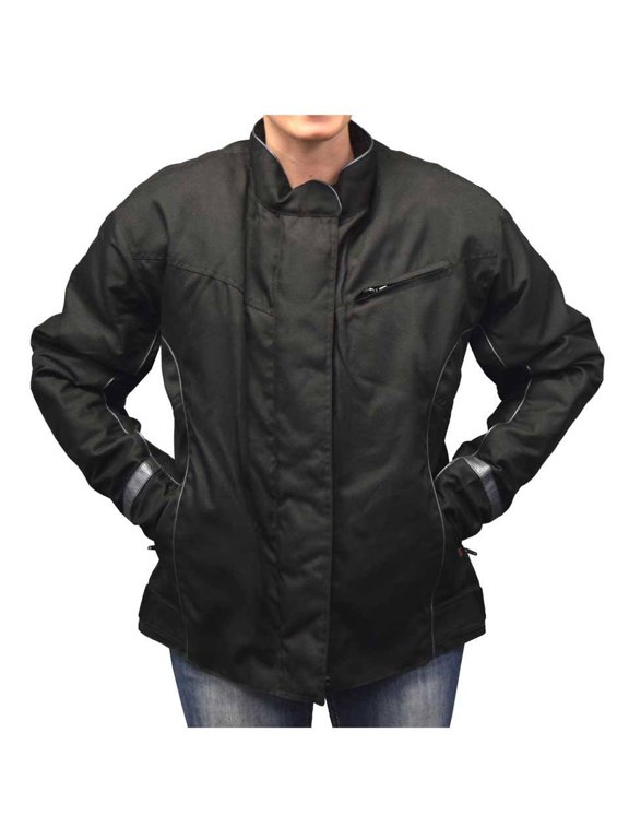 Redline Women's Body Armor Racing Nylon Jacket w/ Liner, Solid Black L-4014 (M)