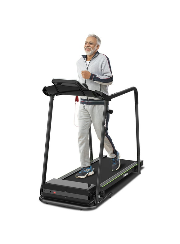 Redliro Folding Treadmill Walking Machine Heart Rate Sensor Handrails for Senior Recovery Home 2.25HP 300lbs