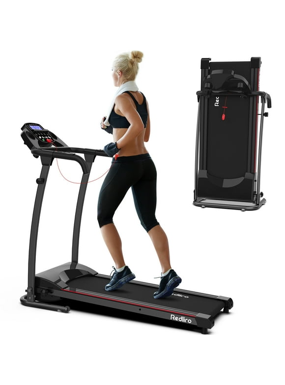 Redliro Portable Folding Treadmill Incline 220LBS Electric Walking Running Machine 6.5MPH Home Office