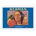 thumbnail image 1 of Redman Apples - Wenatchee District Washington - H.S. Denison & Co - Vintage Fruit Crate Label c.1930s - Fine Art Rolled Canvas Print 27in x 40in, 1 of 4