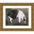 thumbnail image 1 of Redman, Suzi 14x12 Gold Ornate Wood Framed with Double Matting Museum Art Print Titled - This Little Piggy, 1 of 4