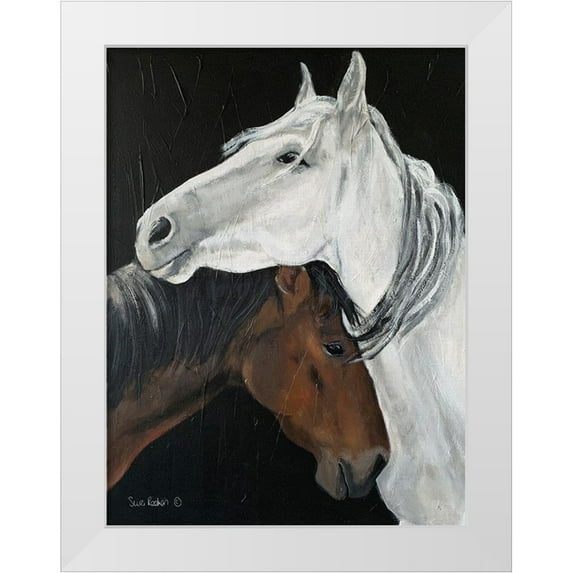 Redman, Suzi 15x18 White Modern Wood Framed Museum Art Print Titled - Horse Hug