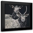 thumbnail image 1 of Redman, Suzi 20x20 Black Modern Framed Museum Art Print Titled - Two Woodland Deer, 1 of 5