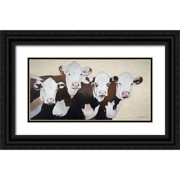 Redman, Suzi 32x18 Black Ornate Wood Framed with Double Matting Museum Art Print Titled - Girls