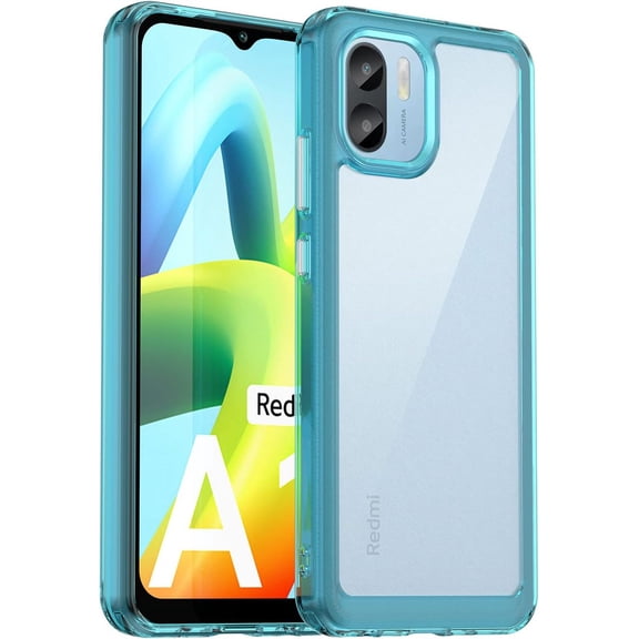 for Redmi A1/A2 Phone case, Lightweight and high Transparency Shock Absorption Protection, TPU Material for Comfortable Touch, Screen Camera Lens for high Protection, (Blue) (Blue)