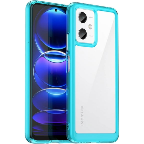 for Redmi Note 12 5G/Poco X5 Phone case, Lightweight and high Transparency Shock Absorption Protection, TPU Material for Comfortable Touch, Screen Camera Lens for high Protection, (Blue)
