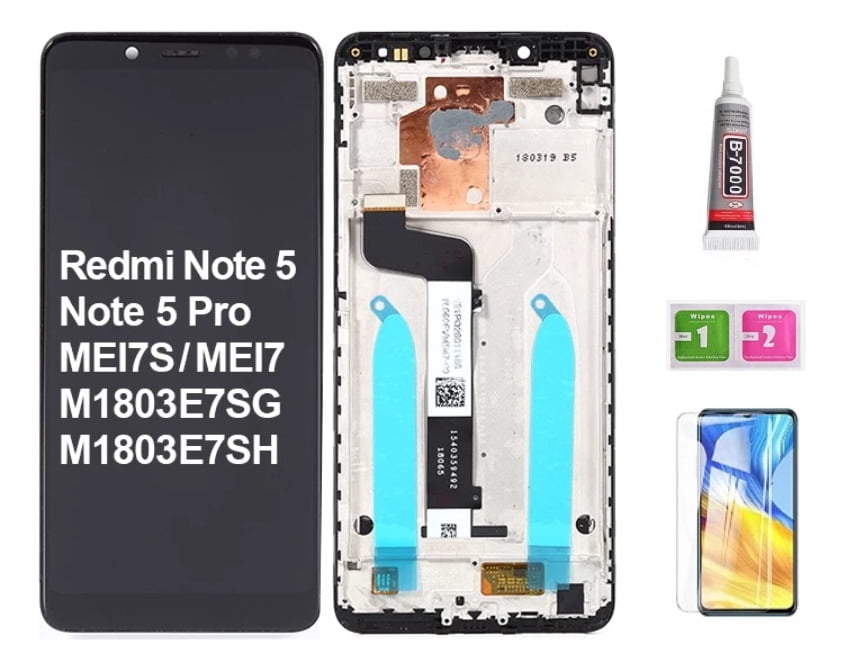 Redmi Note 5 5 Pro Black Touch Screen LCD + Frame