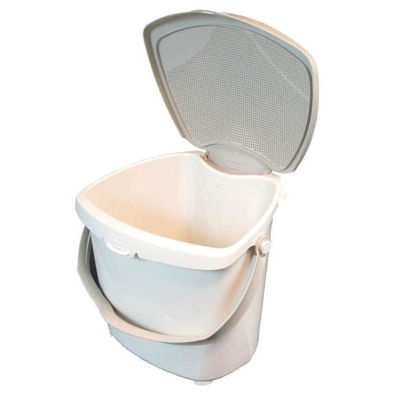 Redmon 1.9 Gallon Kitchen Compost Bin, Odor Control Lid for Food Scraps, Beige, 25 Pack